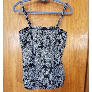 Ceeb Womens Tankini 2 pc Tube Black Size 14 Pull On Vintage New Without …